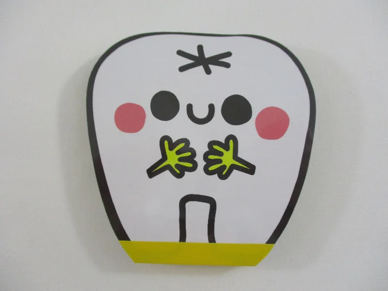 Cute Kawaii Kamio Tooth Dentist Diecut Mini Notepad / Memo Pad - Stationery Design Writing - Rare Vintage Collectible