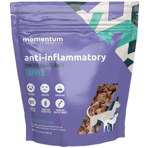 Momentum Carnivore Nutrition Freeze Dried Anti-inflammatory Dog & Cat Functional Topper - 3 oz.