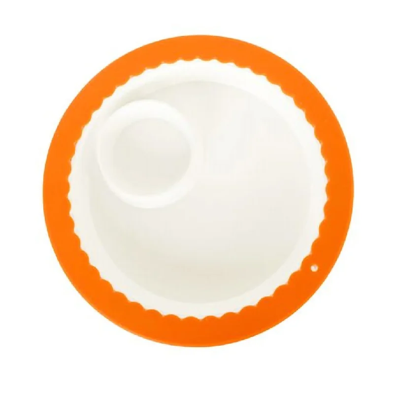 Nora Fleming : Band Together - Silicone Band in Orange - Melamine Chip & Dip bowl Band