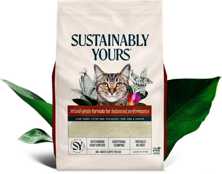 Sustainbly Yours Mixed Grain Formula Natural Cat Litter