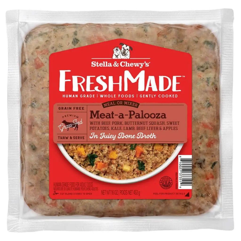 Stella & Chewy's Fresh Made Gently Cooked Frozen Meat-a-Palooza Good Dog Food - 16oz