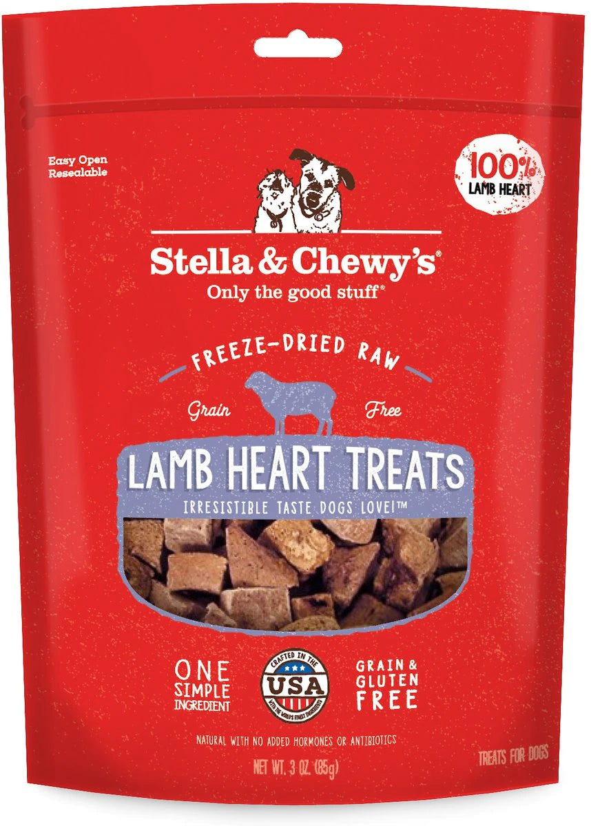 Stella & Chewy's Lamb Heart Freeze-Dried Raw Dog Treats