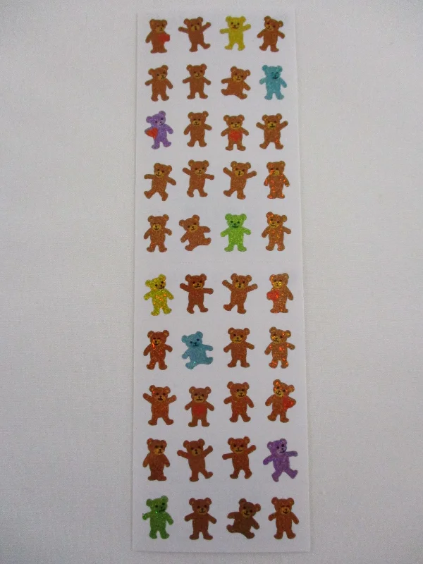 Mrs Grossman Sparkle Bears micro Sticker Sheet / Module - Vintage & Collectible