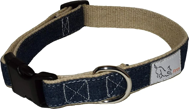 Denim pattern dog collar