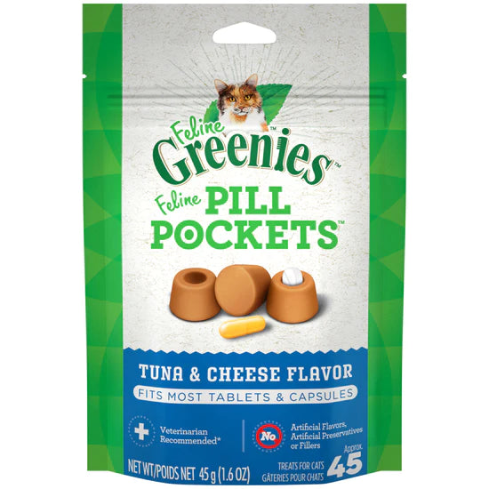 Feline Greenies Pill Pockets with Tuna & Cheese Flavor - 1.6 oz