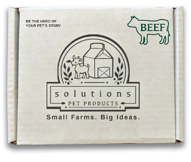 Solutions Pet Products Frozen raw re-imagined Beef Dog Food sliders- 3lbs