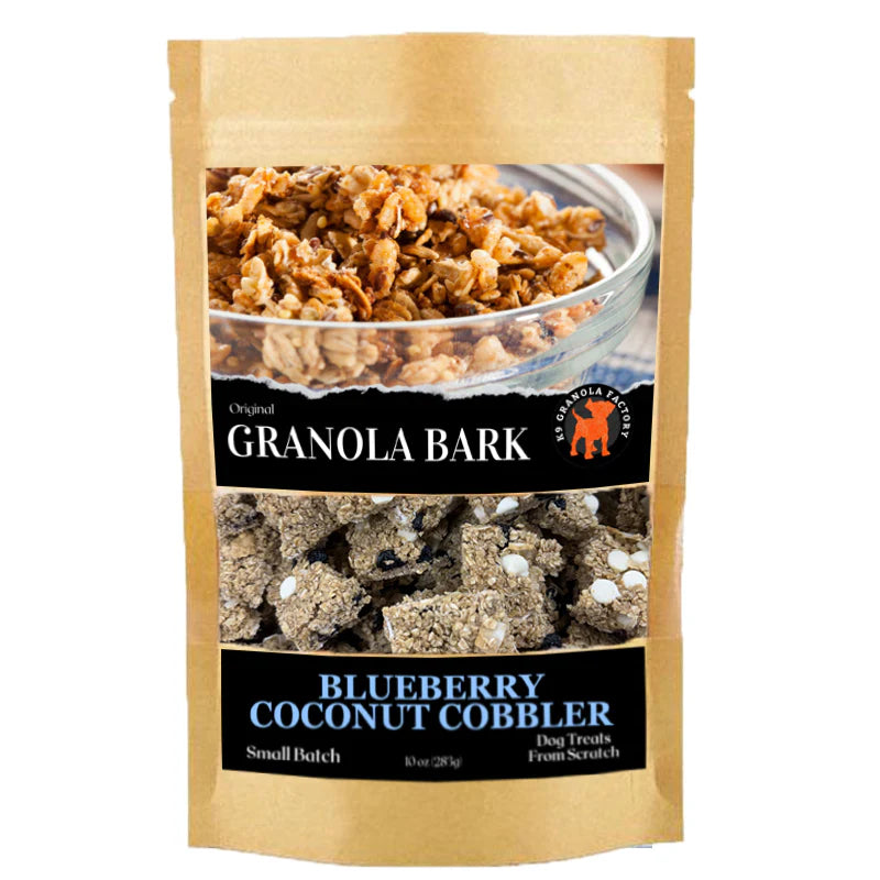 K9 Granola Factory Small Batch Blueberry Coconut Cobbler Granola Bark Dog Treats-10 oz