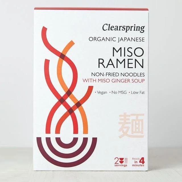 Clearspring Organic Japanese Miso Ramen Noodles with Miso Ginger Soup 210g (5pk)