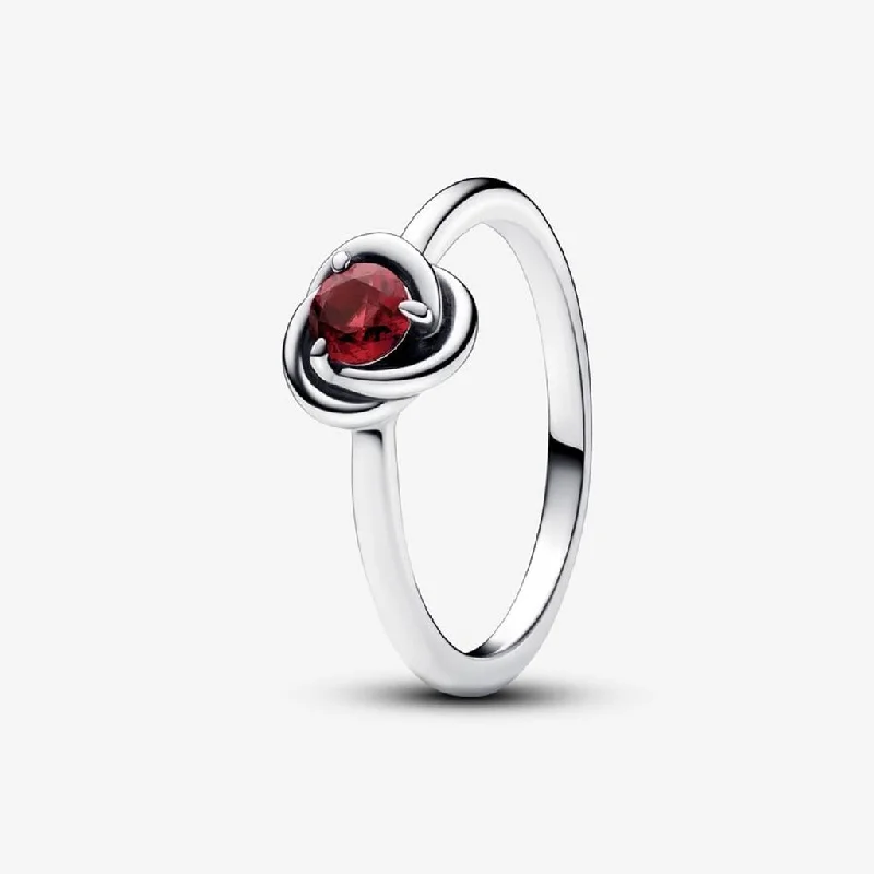 PANDORA : July True Red Eternity Circle Ring