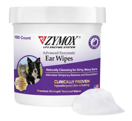 Zymox LP3 Enzyme System Advanced Enzymatic Ear Wipes-100 count