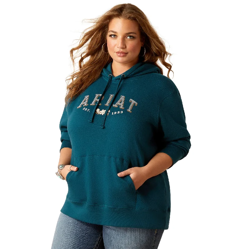 Ariat Ladies R.E.A.L Flora Hoodie - Reflecting Pond