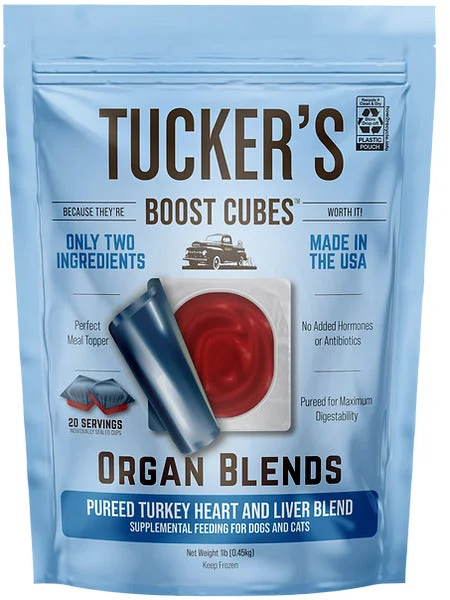 Tucker's Boost Cubes Pureed Turkey Heart & Liver Blend for Dogs and Cats