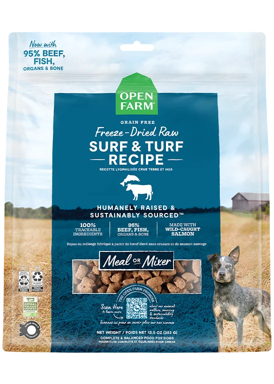 Open Farm Surf & Turf Recipe Freeze Dried Raw Dog Food