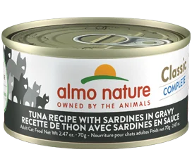 Almo Nature Classic Complete Tuna Recipe with Sardines in Gravy Cat Food-2.47 oz