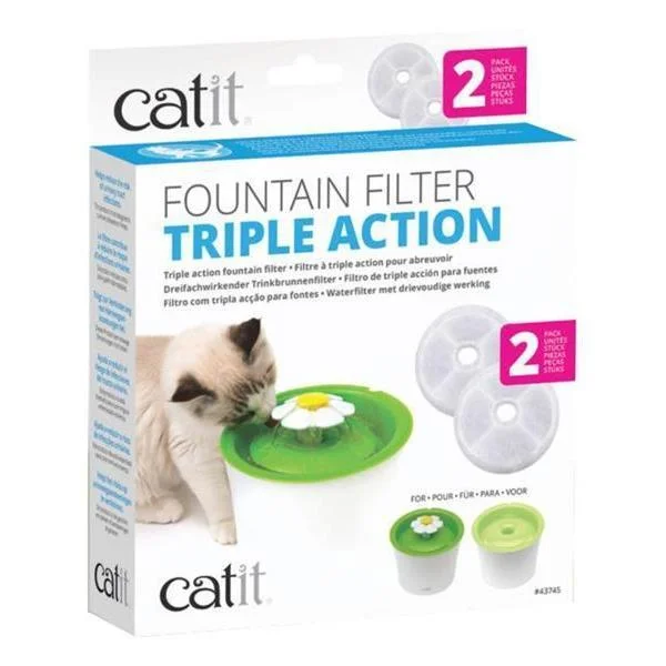 Catit Senses 2.0 Flower Fountain Water Softening Filter 2Pk~