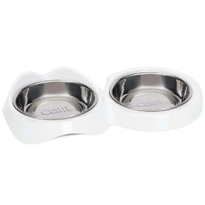 Catit Pixi Double Food Dish White