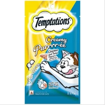 Temptations Creamy Purrrr ee Chicken & Tuna Cat Treats (24g)