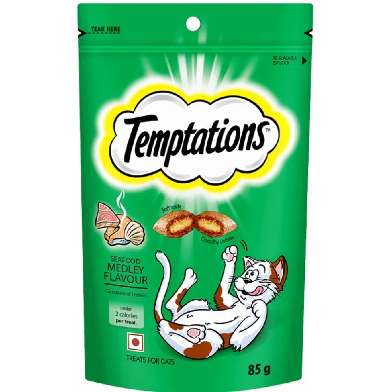 Temptations Seafood Medley Flavour Cat Treats (85g)